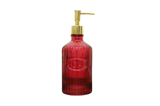 Red Glass Soap Dispenser - Kozeenest
