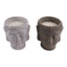 Set of 2 Large Cement Buddha Design Candles - Kozeenest