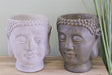 Set of 2 Large Cement Buddha Design Candles - Kozeenest