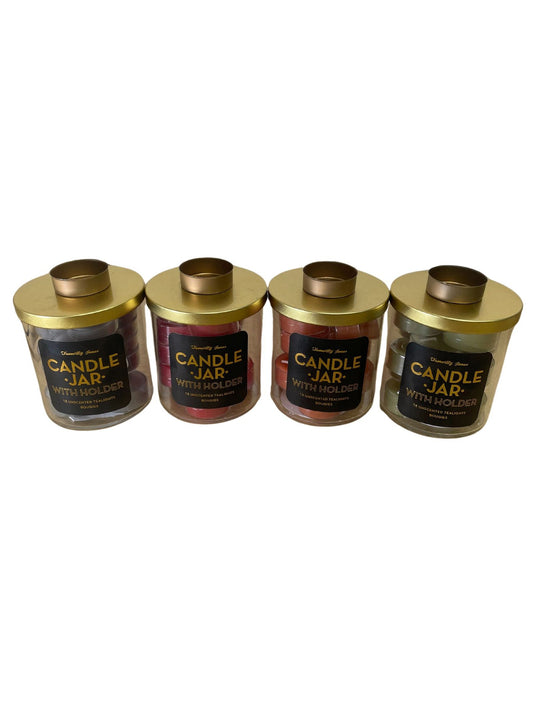 Multi Coloured Scented Tea Light Candles, Pack of 4 - Kozeenest