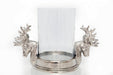 Stag Double Head Pillar Candle Holder - Kozeenest