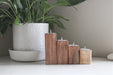 Set of Four Mango Wood Tealight Holders - Kozeenest