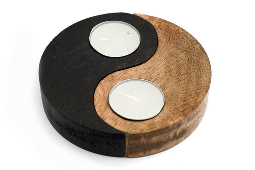 Yin and Yang Wooden Tealight Holders - Kozeenest