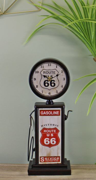 Retro Gas Pump Clock, Black, 13x34cm - Kozeenest