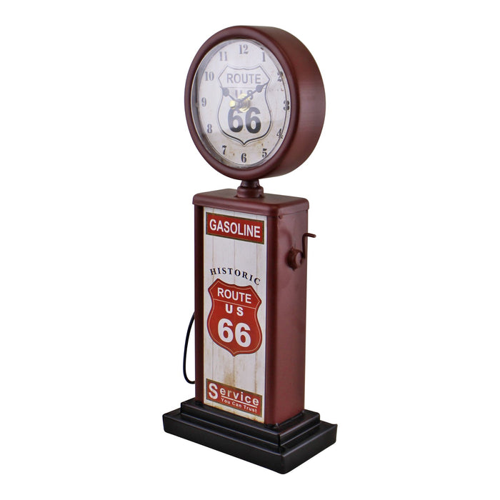 Retro Gas Pump Clock, Red 13x34cm - Kozeenest