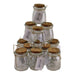 Set of 12 Small, Craft Storage Glass Jars With Cork Stoppers - Kozeenest