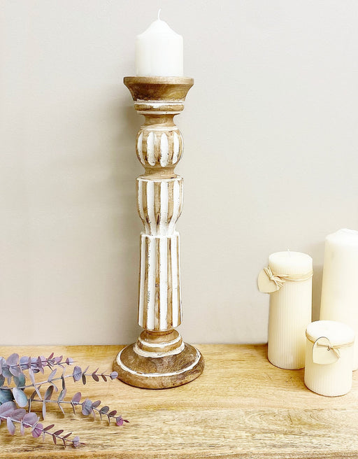 Wooden Candle Stick 45cm - Kozeenest