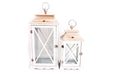 Set Of Two Wooden Lanterns - Kozeenest