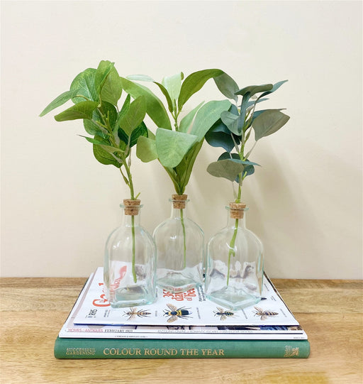 Set of Three Artificial Leaf In Vase - Kozeenest