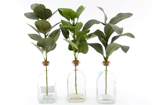 Set of Three Artificial Leaf In Vase - Kozeenest