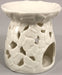 White Embossed Butterfly Oil Burner - Kozeenest