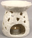 White Embossed Butterfly Oil Burner - Kozeenest