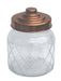 Round Glass Jar With Copper Lid, 5.5 Inch - Kozeenest