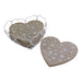 Set Of 4 Heart Shaped Coasters In Wire Holder - Kozeenest