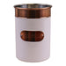 Utensils Holder, Copper & White Metal Design - Kozeenest