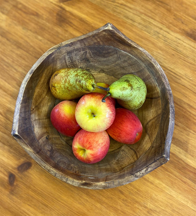 Triangular Shaped Wooden Bowl 28cm - Kozeenest