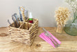 Natural Waterhyacinth Woven Cutlery Holder 26cm - Kozeenest