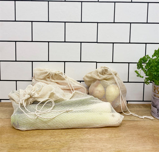 Pack of 3 Reusable Fruit & Vegetable Bags - Kozeenest