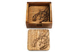 Set Of Four Wooden Engraved Lobster Coasters - Kozeenest