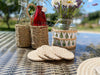 Set of Four Stripey Woven Coasters - Kozeenest