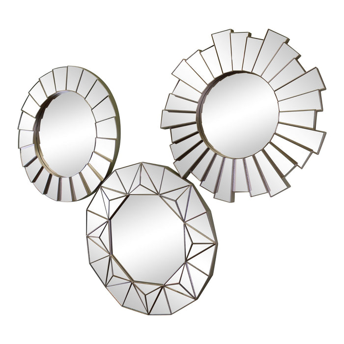 Set of 3 Geometric Style Mirrors - Kozeenest