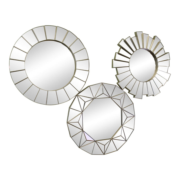 Set of 3 Geometric Style Mirrors - Kozeenest