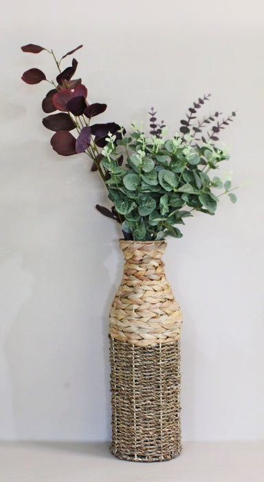 Natural Interiors Bamboo & Seagrass Vase, 45cm. - Kozeenest