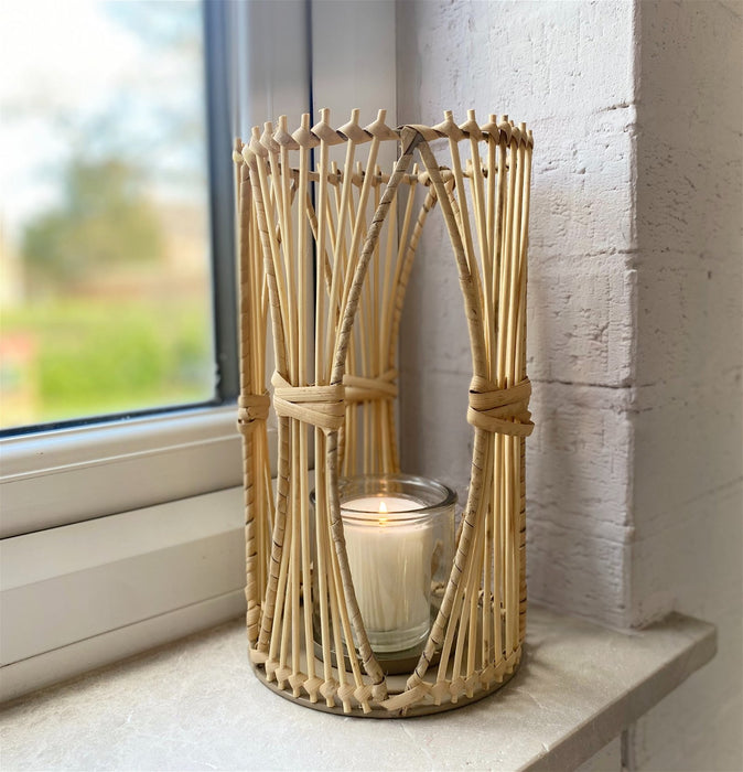 Rattan Candle Holder Large - Kozeenest