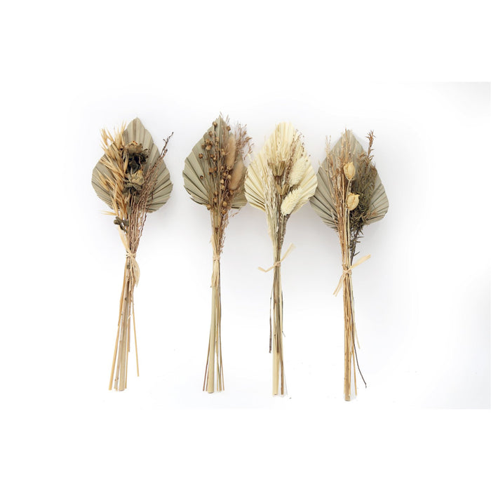 Set of Four Bouquets of Dried Grasses with Palm Spear - Kozeenest