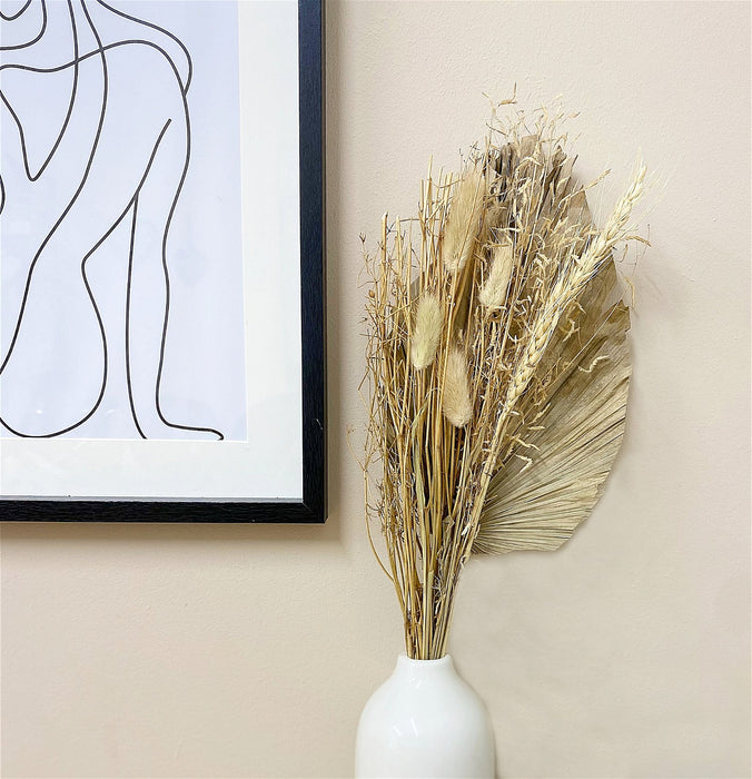 Set of Four Bouquets of Dried Grasses with Long Palm Spear - Kozeenest