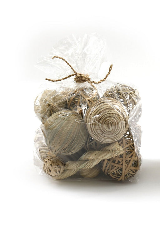 Natural Fibres Small Decorative Balls - Kozeenest