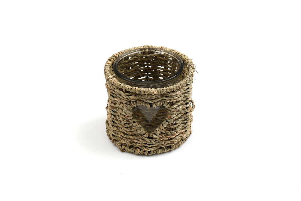 Small Seagrass Candle Holder - Kozeenest