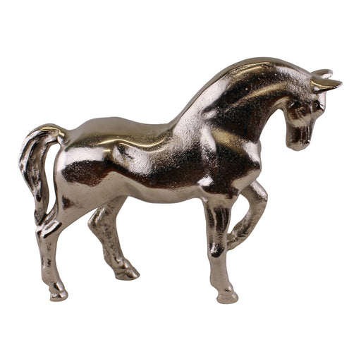 Silver Metal Horse Ornament, 23cm Tall - Kozeenest