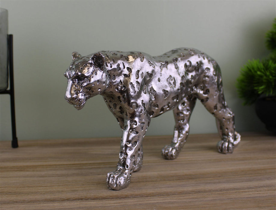 Silver Leopard Ornament Small - Kozeenest