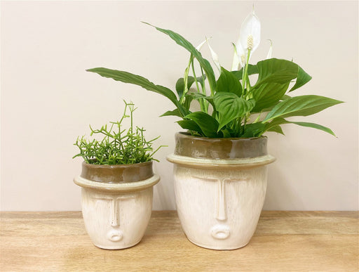 Set of Two Face Planters - Kozeenest