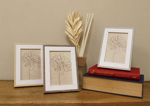 Set of Three Photo Frames with Wood Edge - Kozeenest