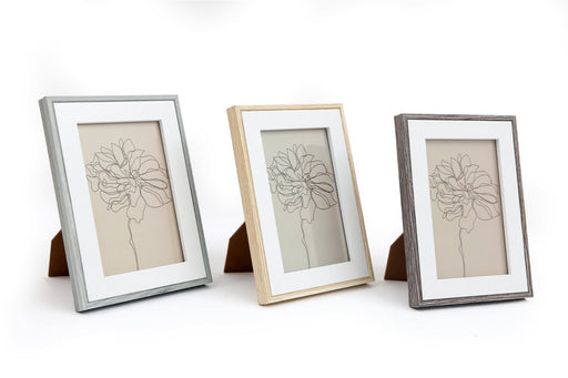 Set of Three Photo Frames with Wood Edge - Kozeenest