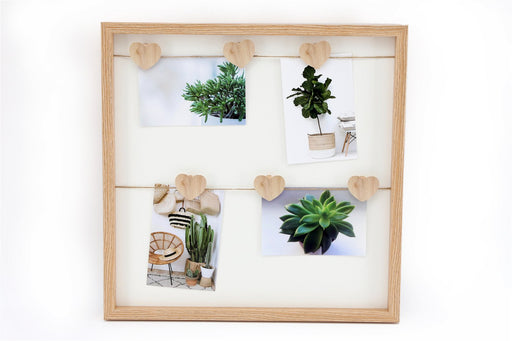 Six Heart Peg Photo Frame 42cm - Kozeenest