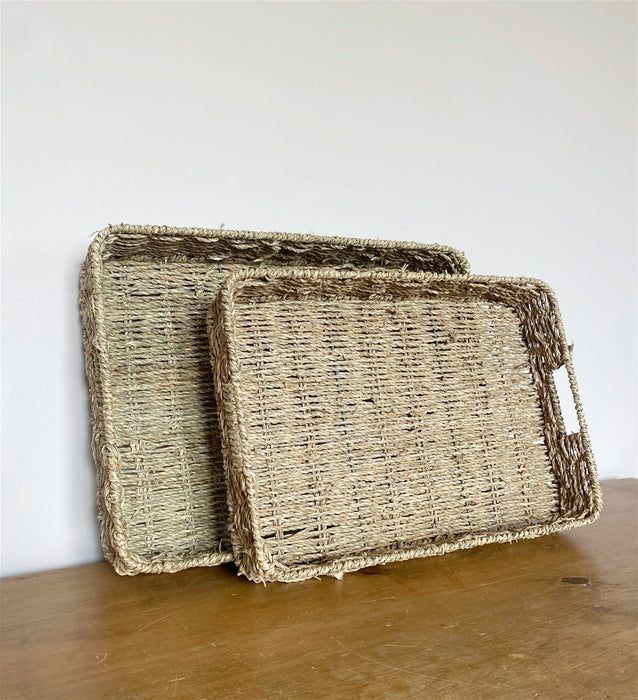 Two Dried Seagrass Trays - Kozeenest