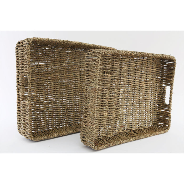 Two Dried Seagrass Trays - Kozeenest