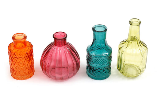 Set of Four Boho Posy Vase Bottles - Kozeenest