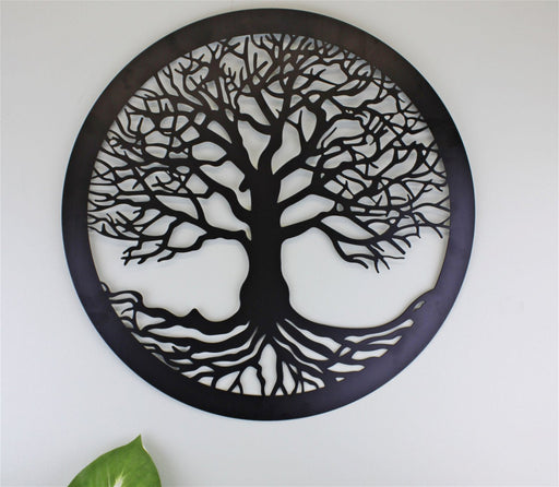 Tree Of Life Black Metal Wall Decor - Kozeenest