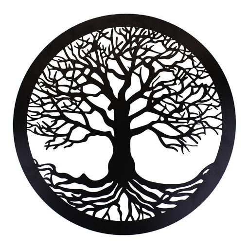 Tree Of Life Black Metal Wall Decor - Kozeenest