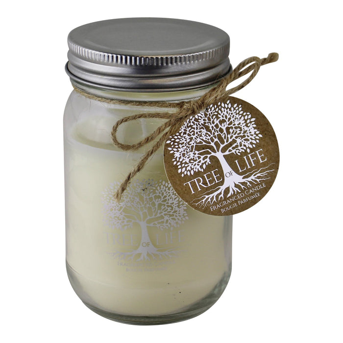 Tree Of Life Fragranced Candle In Glass Jar With Lid - Kozeenest