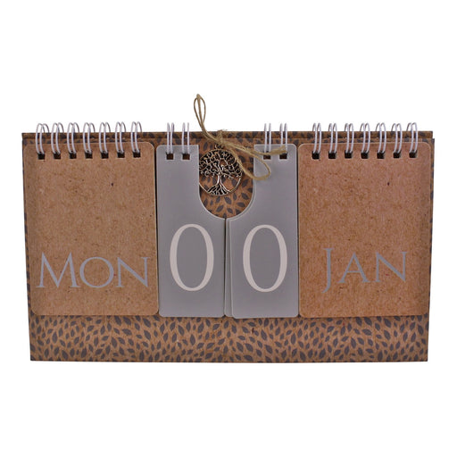 Tree Of Life Flip Freestanding Perpetual Calendar - Kozeenest