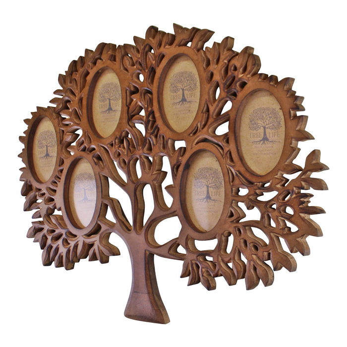 Wooden Multi Photo Frame, Tree Of Life Design - Kozeenest