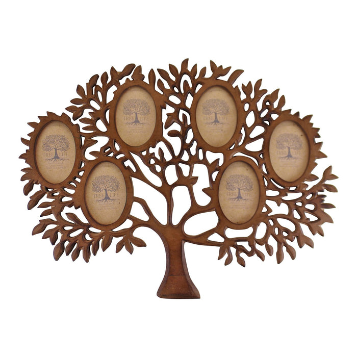 Wooden Multi Photo Frame, Tree Of Life Design - Kozeenest