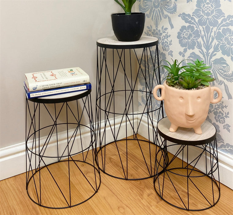 Wire Plant Stands Set Of Three - Kozeenest