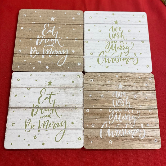 Set Of 4 Christmas Market Coasters - Kozeenest