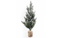 Tall Frosted Christmas Tree In Log 56cm - Kozeenest